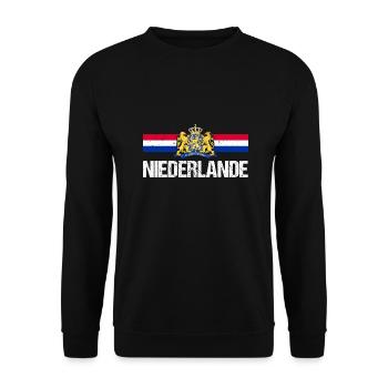 Pays-Bas Pays-Bas - Sweat-shirt Unisexe - noir - Devant - Alina (178cm) & Michal (187cm)