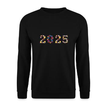 Flowers 2025 - Unisex Pullover - Schwarz - Vorne - Alina (178cm) & Michal (187cm)