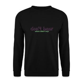 Literal Listener - Unisex Sweatshirt - black - Front - Alina (178cm) & Michal (187cm)