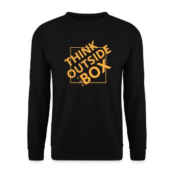 THINK OUTSIDE THE BOX - Unisex Sweatshirt - black - Front - Alina (178cm) & Michal (187cm)