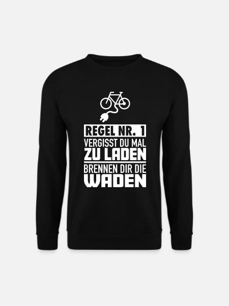 Ebike E-Bike Fahrer Fahrrad Rad lustiger Spruch - Unisex Pullover - Schwarz