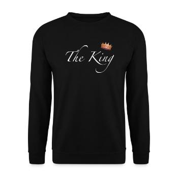 The King - Unisex Pullover - Schwarz - Vorne - Alina (178cm) & Michal (187cm)