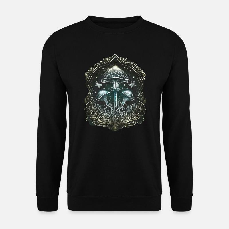 Zauberpilze, Pilze, Magic mushrooms, distressed - Unisex Pullover - Schwarz