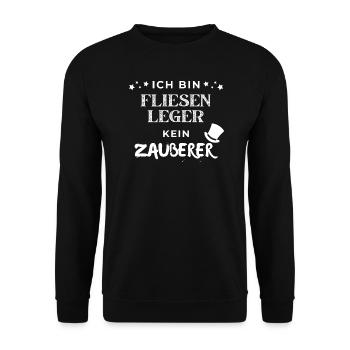 fliesenleger Handwerker - Unisex Pullover - Schwarz - Vorne - Alina (178cm) & Michal (187cm)