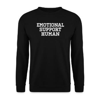Emotional Support Human - Unisex Pullover - Schwarz - Vorne - Alina (178cm) & Michal (187cm)