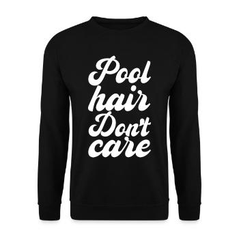 Les cheveux de la piscine ne s’en soucient pas - Sweat-shirt Unisexe - noir - Devant - Alina (178cm) & Michal (187cm)
