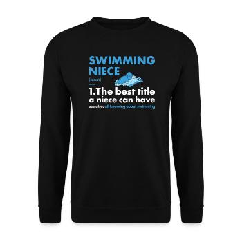 Sport Niece Swimming - Unisex Pullover - Schwarz - Vorne - Alina (178cm) & Michal (187cm)