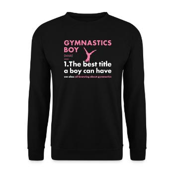 Sport Boy Gymnastics - Unisex Pullover - Schwarz - Vorne - Alina (178cm) & Michal (187cm)