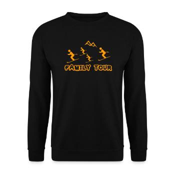 Visite en famille - Sweat-shirt Unisexe - noir - Devant - Alina (178cm) & Michal (187cm)