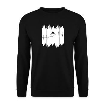downhill biken fahrrad - Unisex Pullover - Schwarz - Vorne - Alina (178cm) & Michal (187cm)