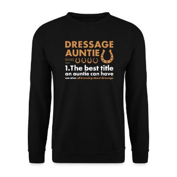 Rider Auntie Definition Dressage - Unisex Sweatshirt - black - Front - Alina (178cm) & Michal (187cm)