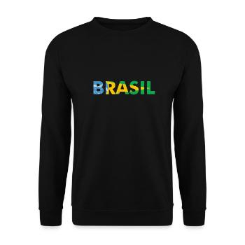 Conception de drapeau du Brésil en couleurs nationales - Sweat-shirt Unisexe - noir - Devant - Alina (178cm) & Michal (187cm)