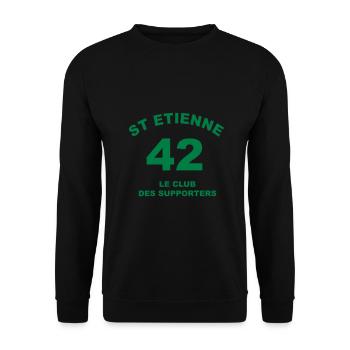 le_club_des_supporters - Sweat-shirt Unisexe - noir - Devant - Alina (178cm) & Michal (187cm)