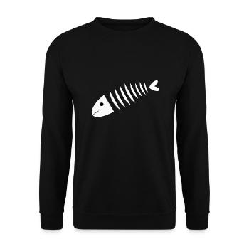 Poisson Poisson Poisson Poisson Pêche Pêche Poisson Pêche Cadeau Pêcheur - Sweat-shirt Unisexe - noir - Devant - Alina (178cm) & Michal (187cm)