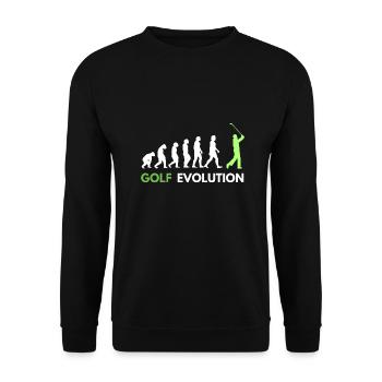 Golf Evolution Golfer Golfen - Unisex Pullover - Schwarz - Vorne - Alina (178cm) & Michal (187cm)