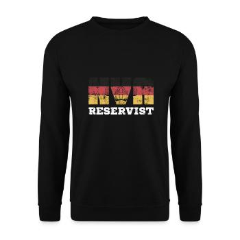 NVA reservist DDR Ostdeutschland Geschenk Ossi - Unisex Pullover - Schwarz - Vorne - Alina (178cm) & Michal (187cm)