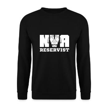 NVA reservist DDR Ostdeutschland Geschenk Ossi - Unisex Pullover - Schwarz - Vorne - Alina (178cm) & Michal (187cm)