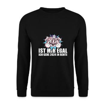 Ist Mir Egal Ich Gehe 2024 In Rente Rente 2024 - Unisex Pullover - Schwarz - Vorne - Alina (178cm) & Michal (187cm)