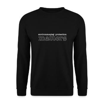 La protection de l’environnement est l’affaire de tous - Sweat-shirt Unisexe - noir - Devant - Alina (178cm) & Michal (187cm)