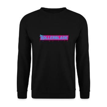 rollerblade is my life - Unisex Sweatshirt - black - Front - Alina (178cm) & Michal (187cm)