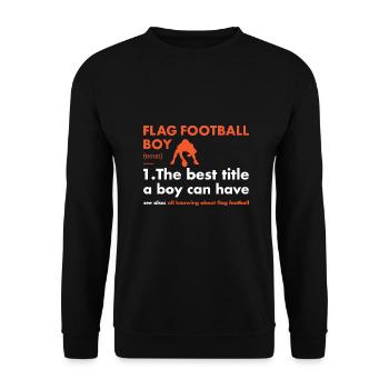 Sport Boy Définition Flag Football - Sweat-shirt Unisexe - noir - Devant - Alina (178cm) & Michal (187cm)