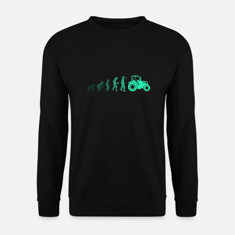 Evolution des Traktors - Unisex Pullover - Schwarz
