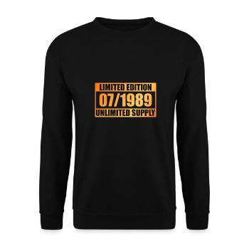 Édition limitée 35e anniversaire - ꝏ Approvisionnement 07/1989 - Sweat-shirt Unisexe - noir - Devant - Alina (178cm) & Michal (187cm)