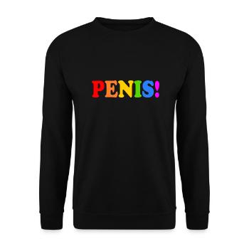 Penis - Unisex Pullover - Schwarz - Vorne - Alina (178cm) & Michal (187cm)