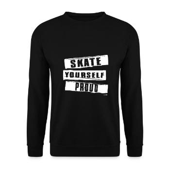 Art de planche à roulettes pour garçons filles hommes cadeaux de planche à roulettes - Sweat-shirt Unisexe - noir - Devant - Alina (178cm) & Michal (187cm)