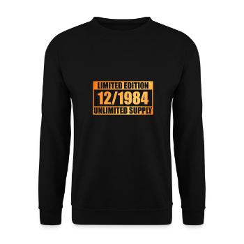 40e anniversaire édition limitée - ꝏ Approvisionnement 12/1984 - Sweat-shirt Unisexe - noir - Devant - Alina (178cm) & Michal (187cm)