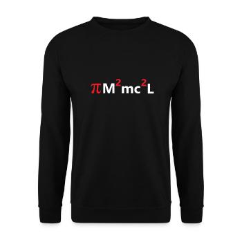 Mathematischer Pimmel rot - Unisex Pullover - Schwarz - Vorne - Alina (178cm) & Michal (187cm)