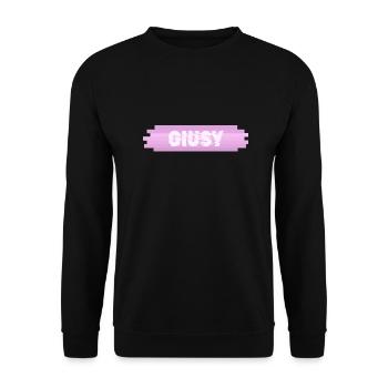 Nom de la femme Giusy - Sweat-shirt Unisexe - noir - Devant - Alina (178cm) & Michal (187cm)