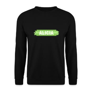 Alicia - Unisex Pullover - Schwarz - Vorne - Alina (178cm) & Michal (187cm)