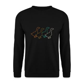 Goose - Unisex Sweatshirt - black - Front - Alina (178cm) & Michal (187cm)
