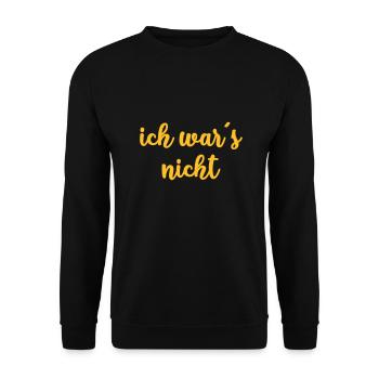 ich wars nicht - Unisex Pullover - Schwarz - Vorne - Alina (178cm) & Michal (187cm)