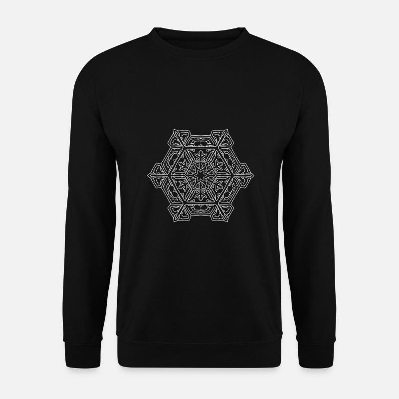 Mandala flocon de neige - Sweat-shirt Unisexe - noir