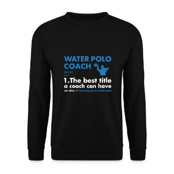 Sport Coach Definition Water Polo - Unisex Sweatshirt - black - Front - Alina (178cm) & Michal (187cm)