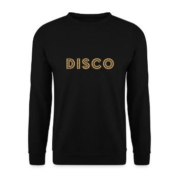 Disco Slogan - Logo - Unisex Sweatshirt - black - Front - Alina (178cm) & Michal (187cm)