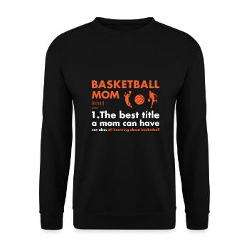 Sport Mom Definition Basketball - Unisex Sweatshirt - black - Front - Alina (178cm) & Michal (187cm)