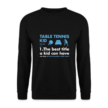 Sport Kid Definition Table Tennis - Unisex Sweatshirt - black - Front - Alina (178cm) & Michal (187cm)