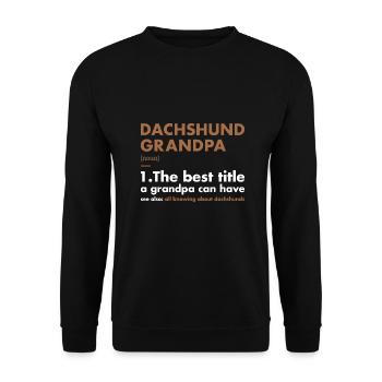 Définition du grand-père teckel - Sweat-shirt Unisexe - noir - Devant - Alina (178cm) & Michal (187cm)