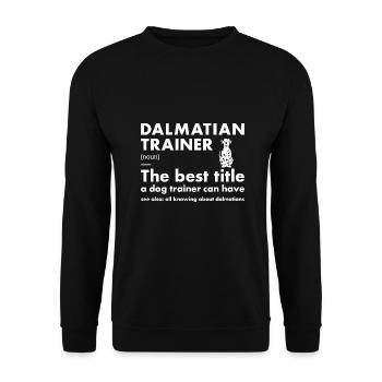 Dalmatian Trainer Definiton - Unisex Sweatshirt - black - Front - Alina (178cm) & Michal (187cm)