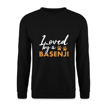 Chien Aimé Par Un Basenji - Sweat-shirt Unisexe - noir - Devant - Alina (178cm) & Michal (187cm)