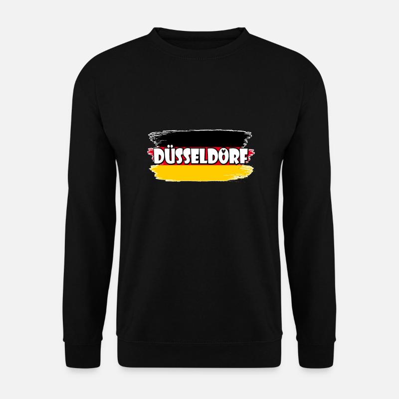 Düsseldorf Deutschland Flagge - Unisex Pullover - Schwarz