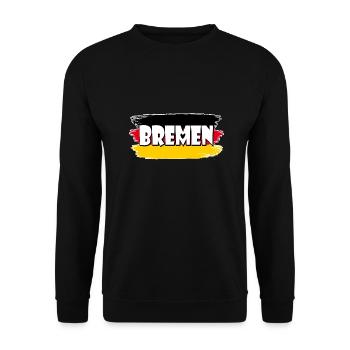 Bremen Deutschland Flagge - Unisex Pullover - Schwarz - Vorne - Alina (178cm) & Michal (187cm)