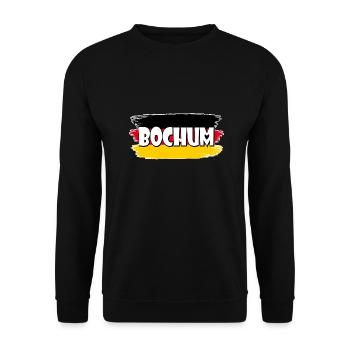 Bochum Deutschland Flagge - Unisex Pullover - Schwarz - Vorne - Alina (178cm) & Michal (187cm)