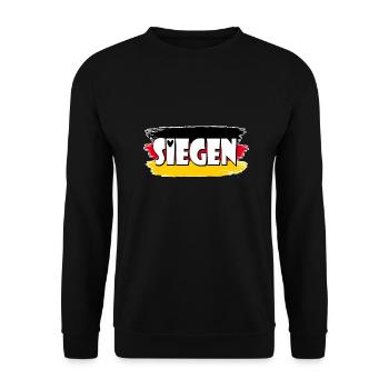 Drapeau de la ville de Siegen Allemagne - Sweat-shirt Unisexe - noir - Devant - Alina (178cm) & Michal (187cm)