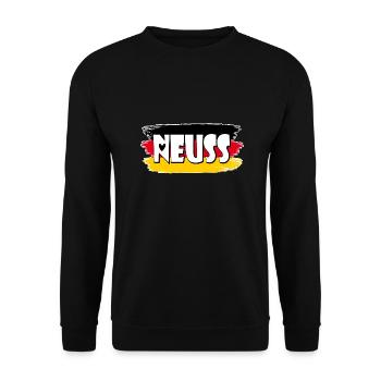 Neuss Deutschland Flagge - Unisex Pullover - Schwarz - Vorne - Alina (178cm) & Michal (187cm)