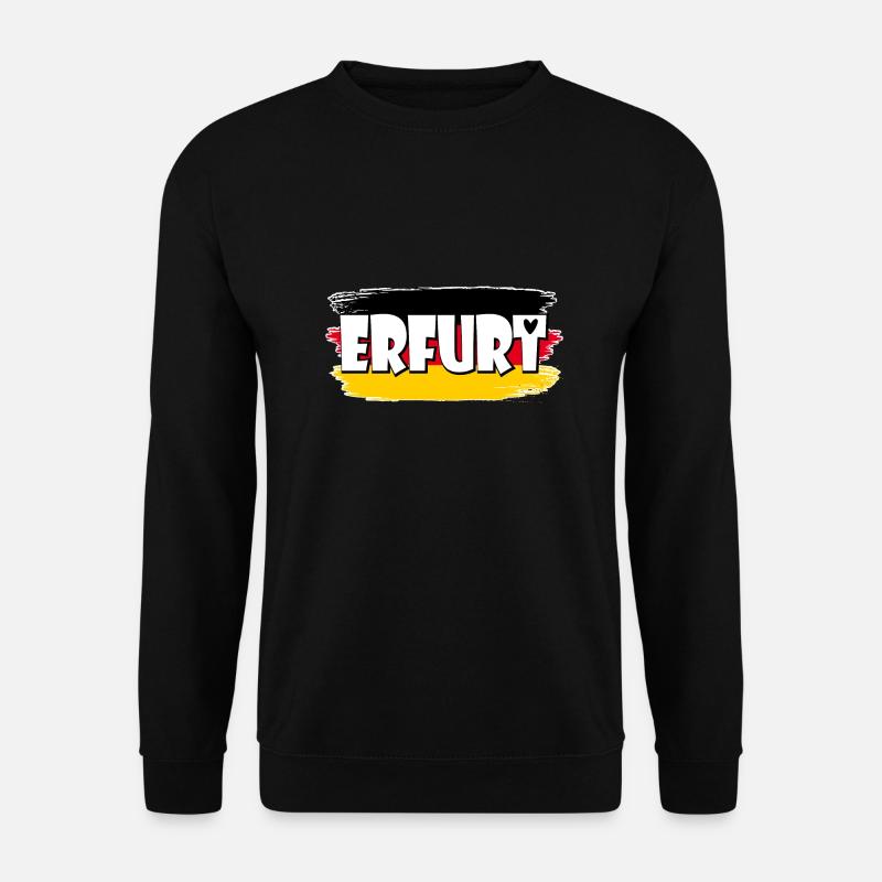 Erfurt Deutschland Flagge - Unisex Pullover - Schwarz