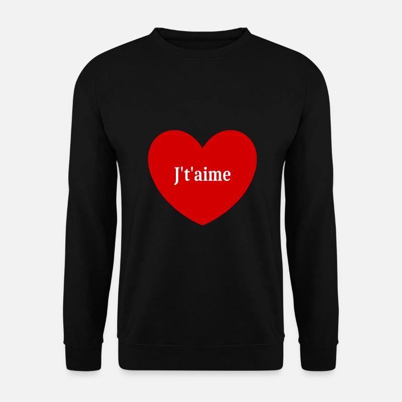 Valentine's Day Red Heart - Unisex Sweatshirt - black